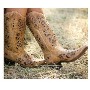 corral womens antique saddle brush cowboy boots 8.5
